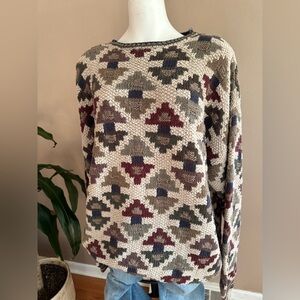 Northern isles hand knit sweater Geometric Patterned